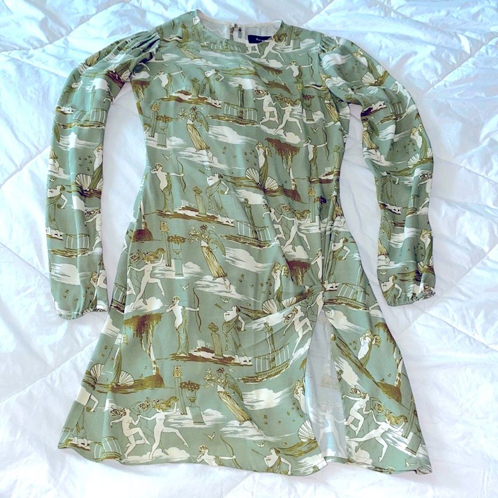 Reformation size 0 sage goddess mini dress